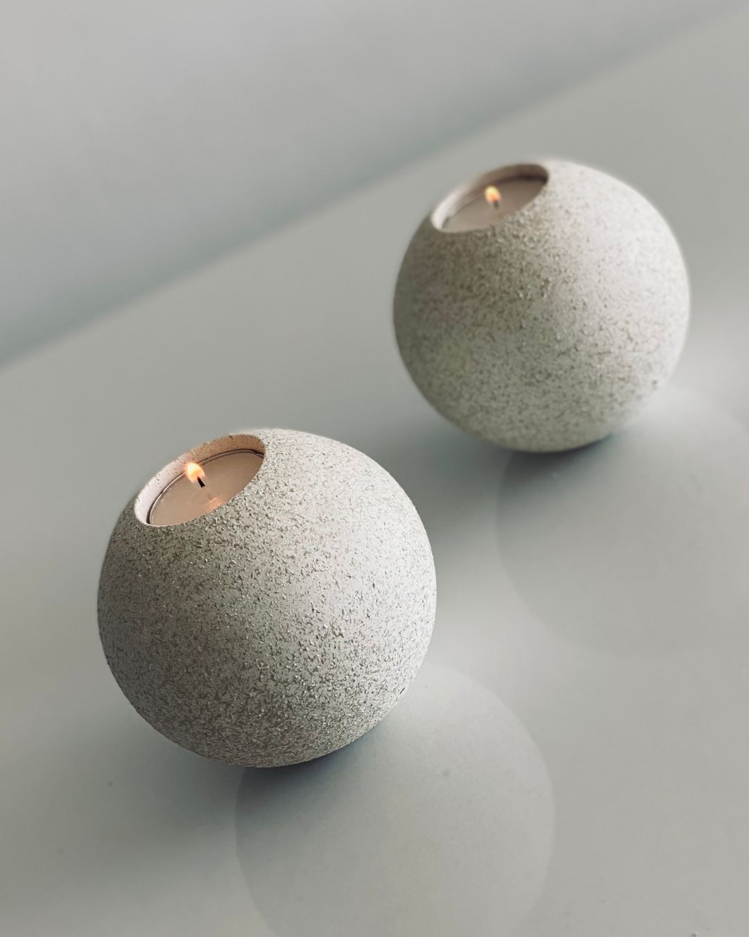 5 פמוט מבטון אבן בצורת כדול בעבודת-יד