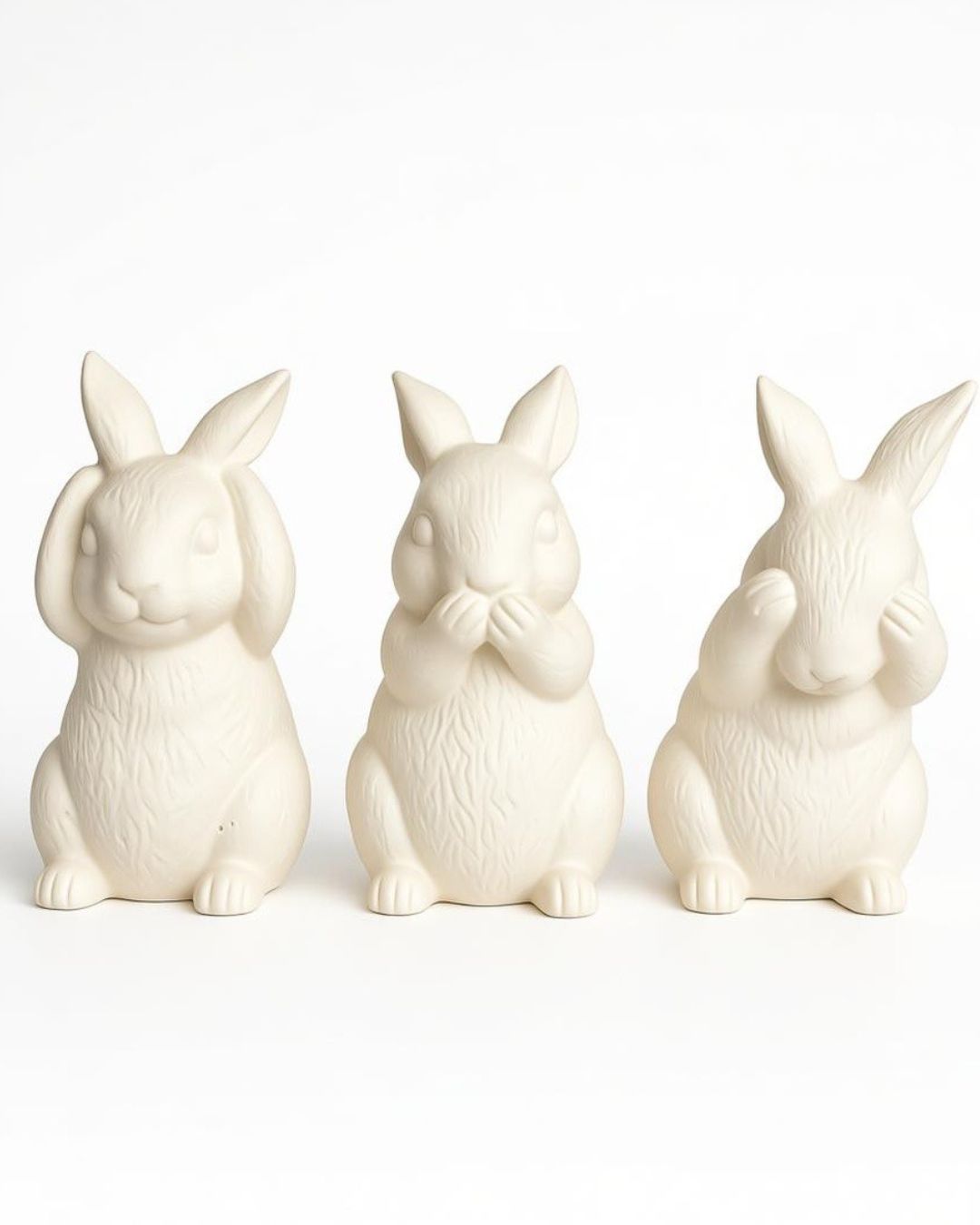 1 שלישיית ארנבונים לא רואה לא שומע לא מדבר