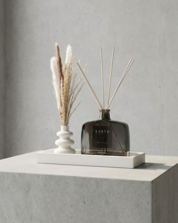 סט יוקרתי מפיץ ריח, אגרטל ומגש עבודת יד