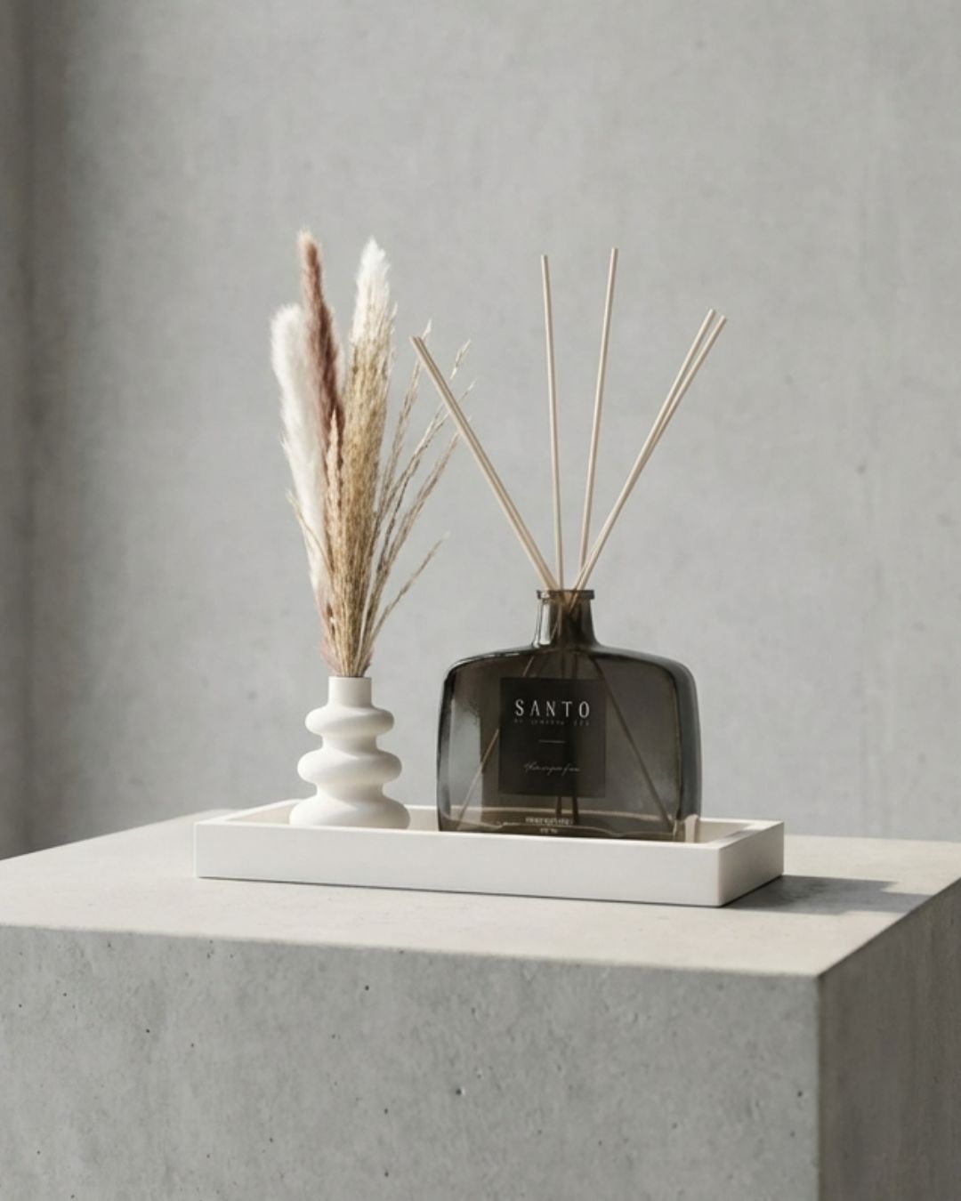 3 סט יוקרתי מפיץ ריח, אגרטל ומגש עבודת יד