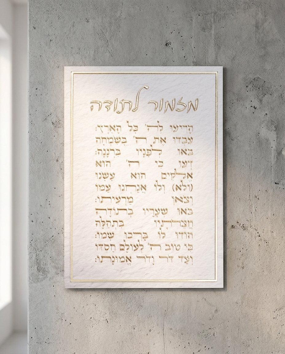 מזמור לתודה הטבעת זהב לתלייה