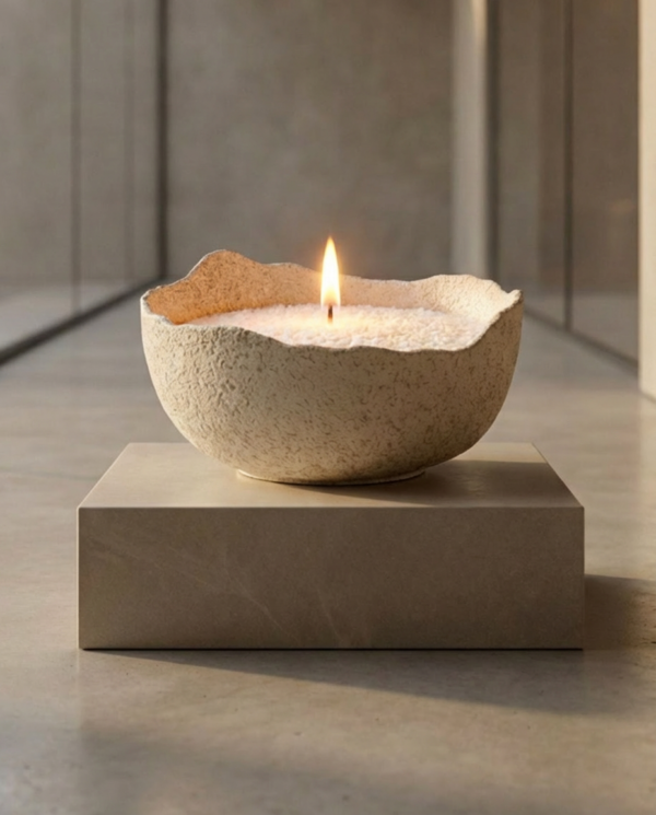 כלי בטון טקסטורה אבן בעבודת-יד