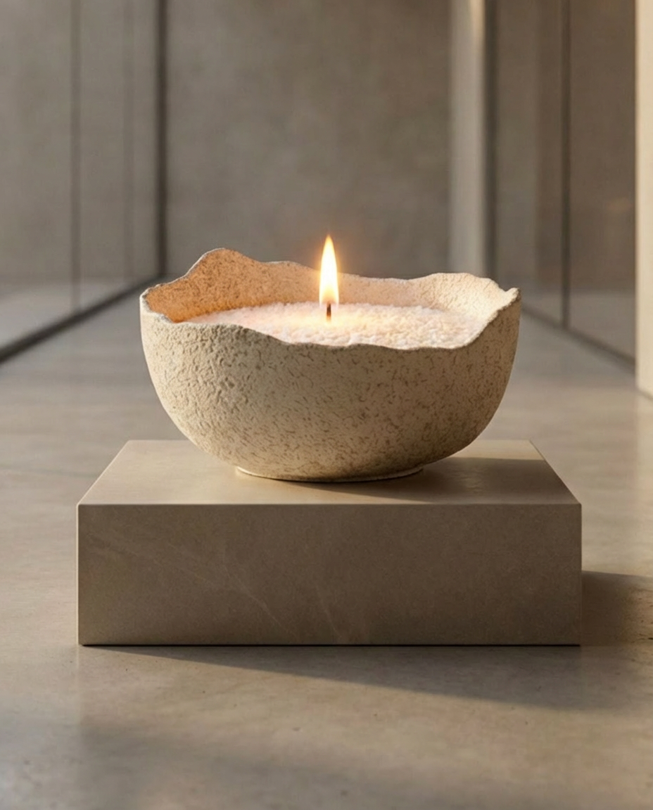 כלי בטון טקסטורה אבן בעבודת-יד