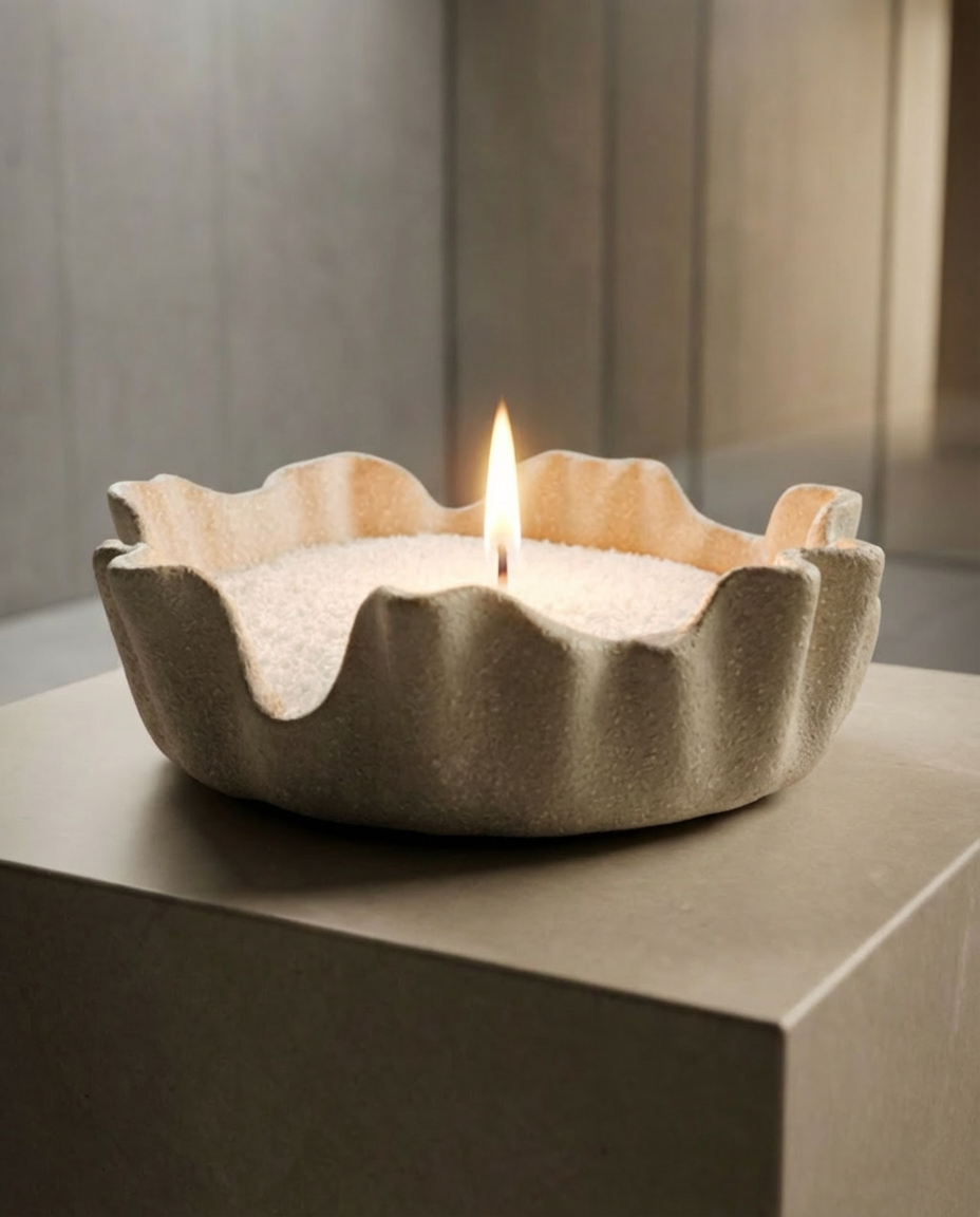 כלי בטון טקסטורה אבן בעבודת-יד