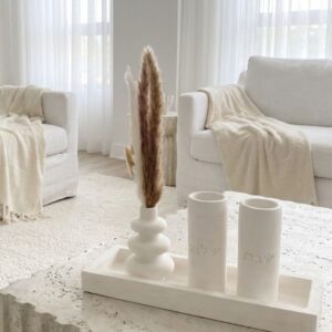 מגש עבודת יד אגרטל פמפסים ופמוטים שבת שלום עבודת-יד